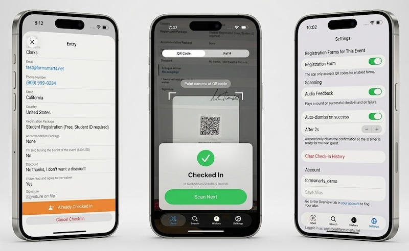FormSmarts Event Check-In App