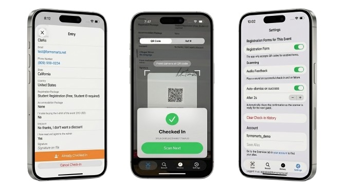 FormSmarts Event Check-In App