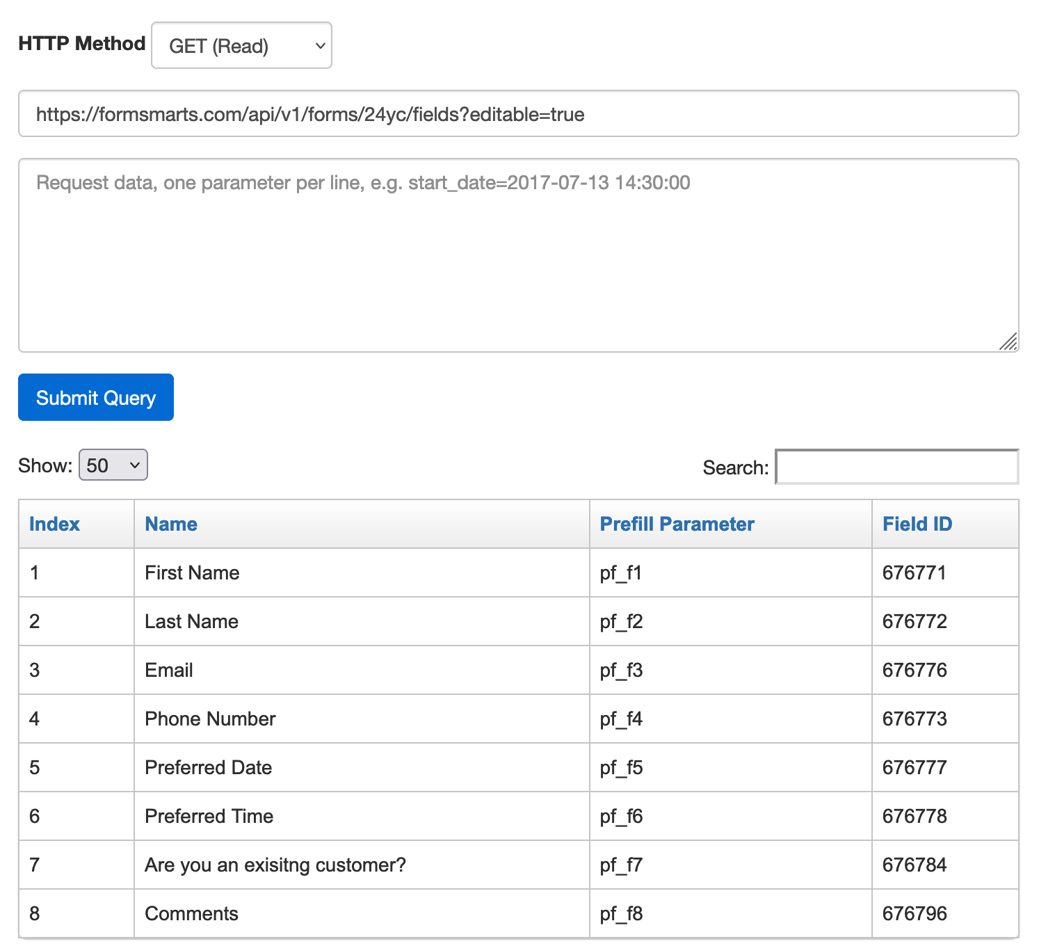 Finding the ID of a form input field