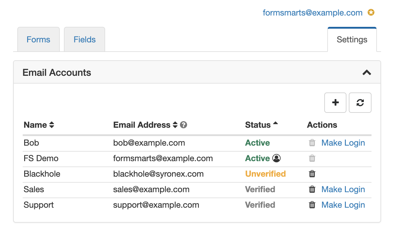 Setting the Destination Email of an Online Form