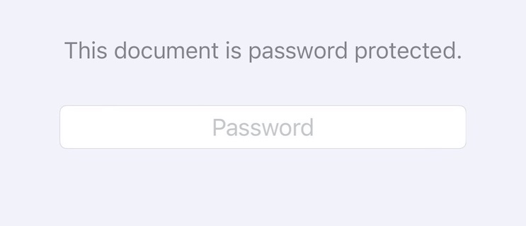 PDF Document Protected with a Password