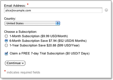 PayPal Subscription Form