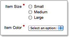 Radio Button and Drop-Down List as Required Input Fields